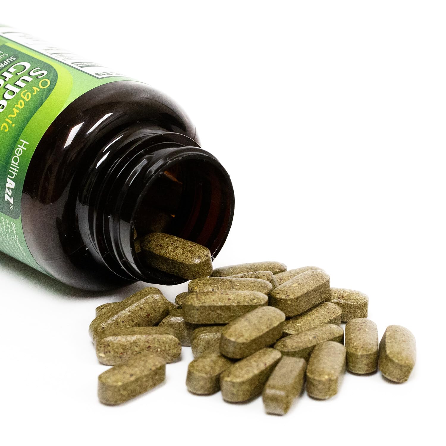 HealthA2Z Organic Superfood Greens packaging indicates 2-pack.