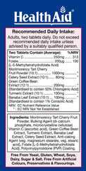 HealthAid Uriprinol tablets close-up highlighting twice-daily dosing