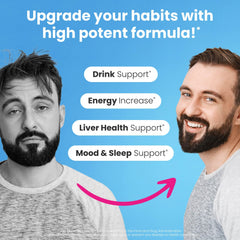 Healthbiotics NoMoreDrinks capsule closeup highlighting fast-acting craving relief