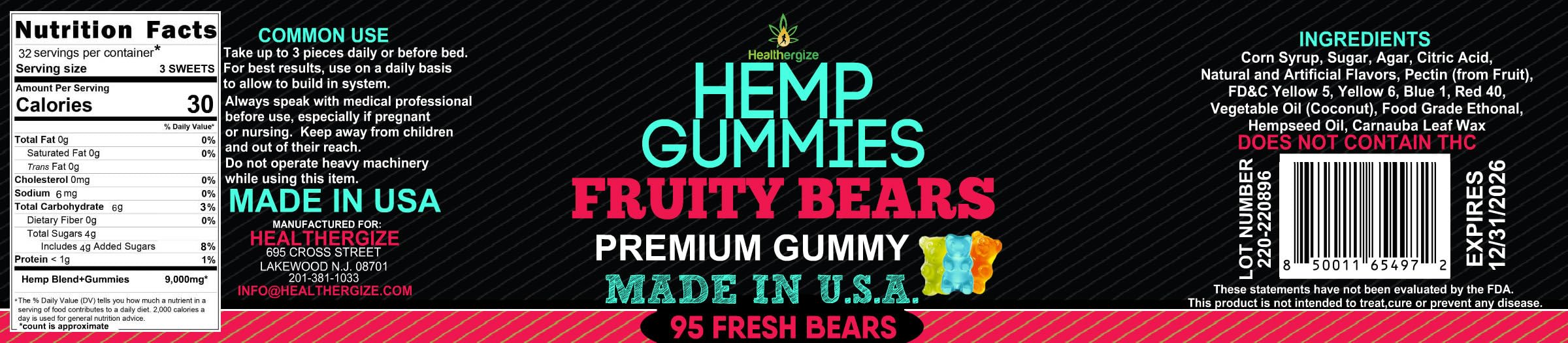 Healthergize Hemp Gummies Daily Vitality Boost: convenient bedtime treat.