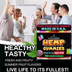 Healthergize hemp gummies easy-chew texture supports comfortable daily use