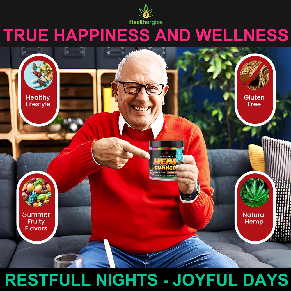 Healthergize hemp gummies fresh-fruity flavors for enjoyable bites
