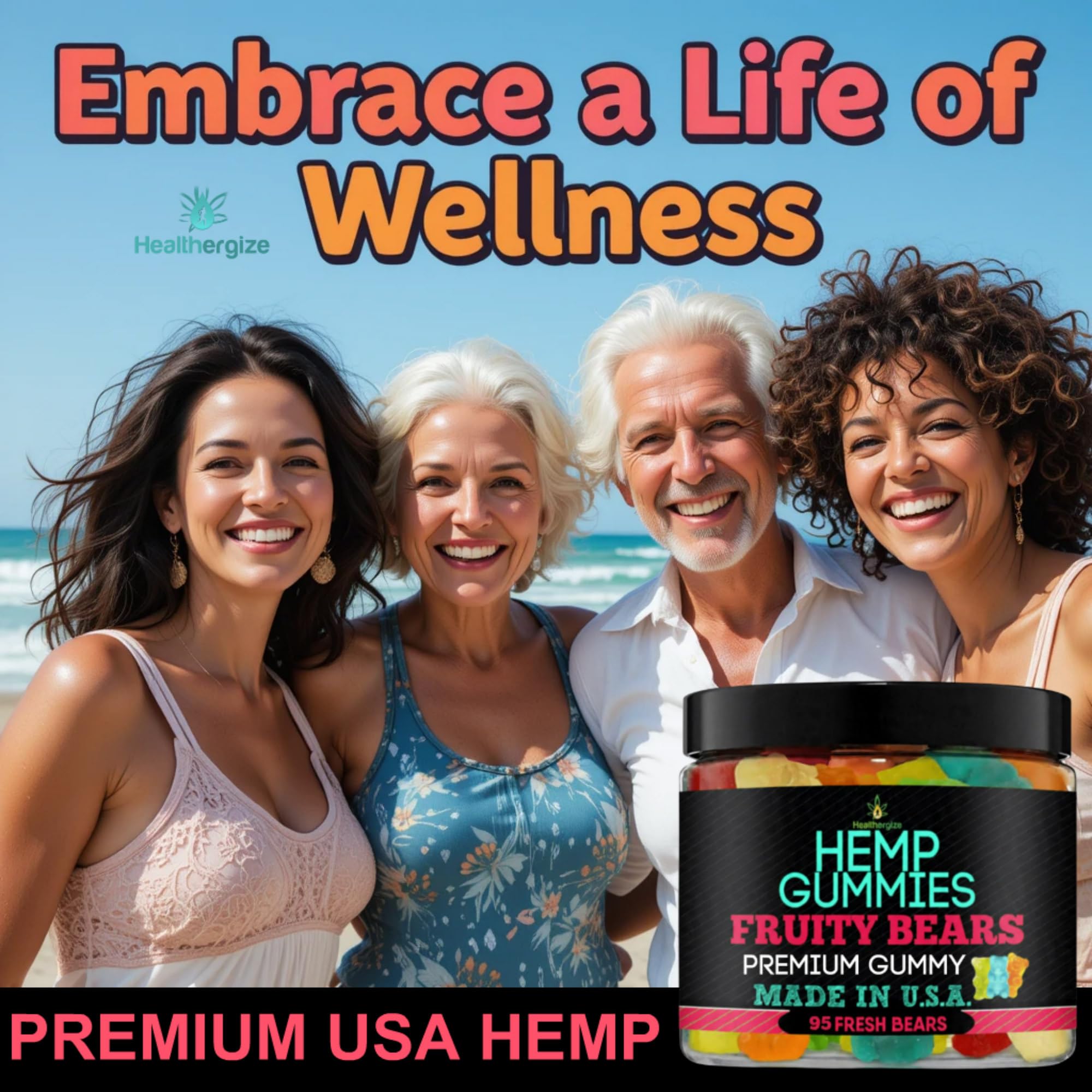 Healthergize Hemp Gummies Made-in-USA Factory: premium ingredients for daily wellness.
