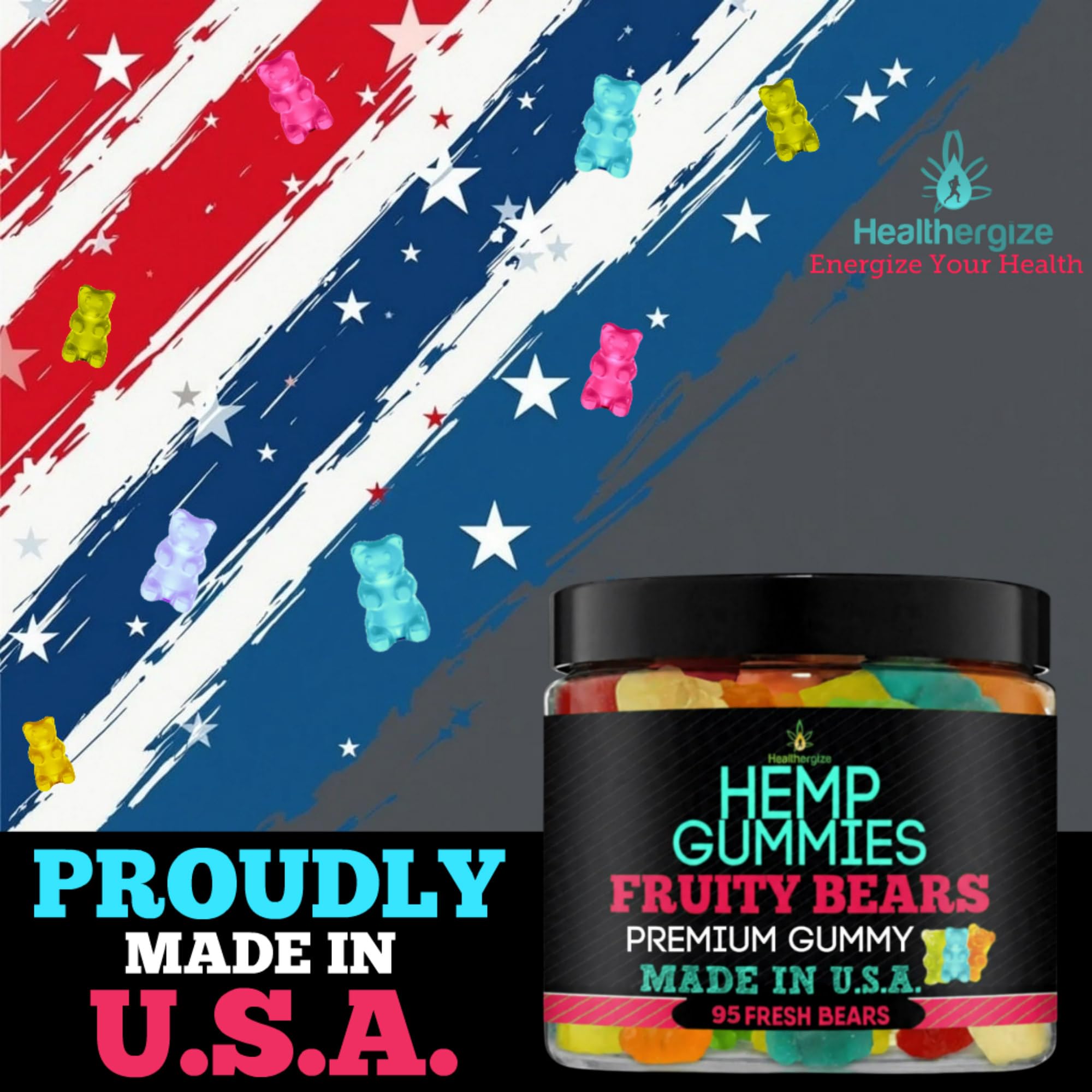 Healthergize Hemp Gummies Nightly Relaxation Ritual: features l-theanine and lemon balm.