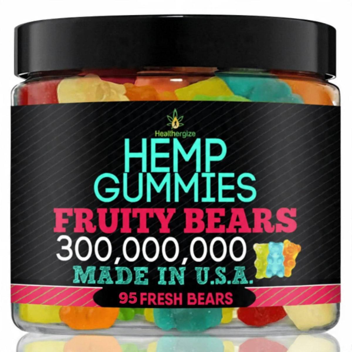 Healthergize Hemp Gummies Sleep Fruity Bottle: supports a calm bedtime routine.