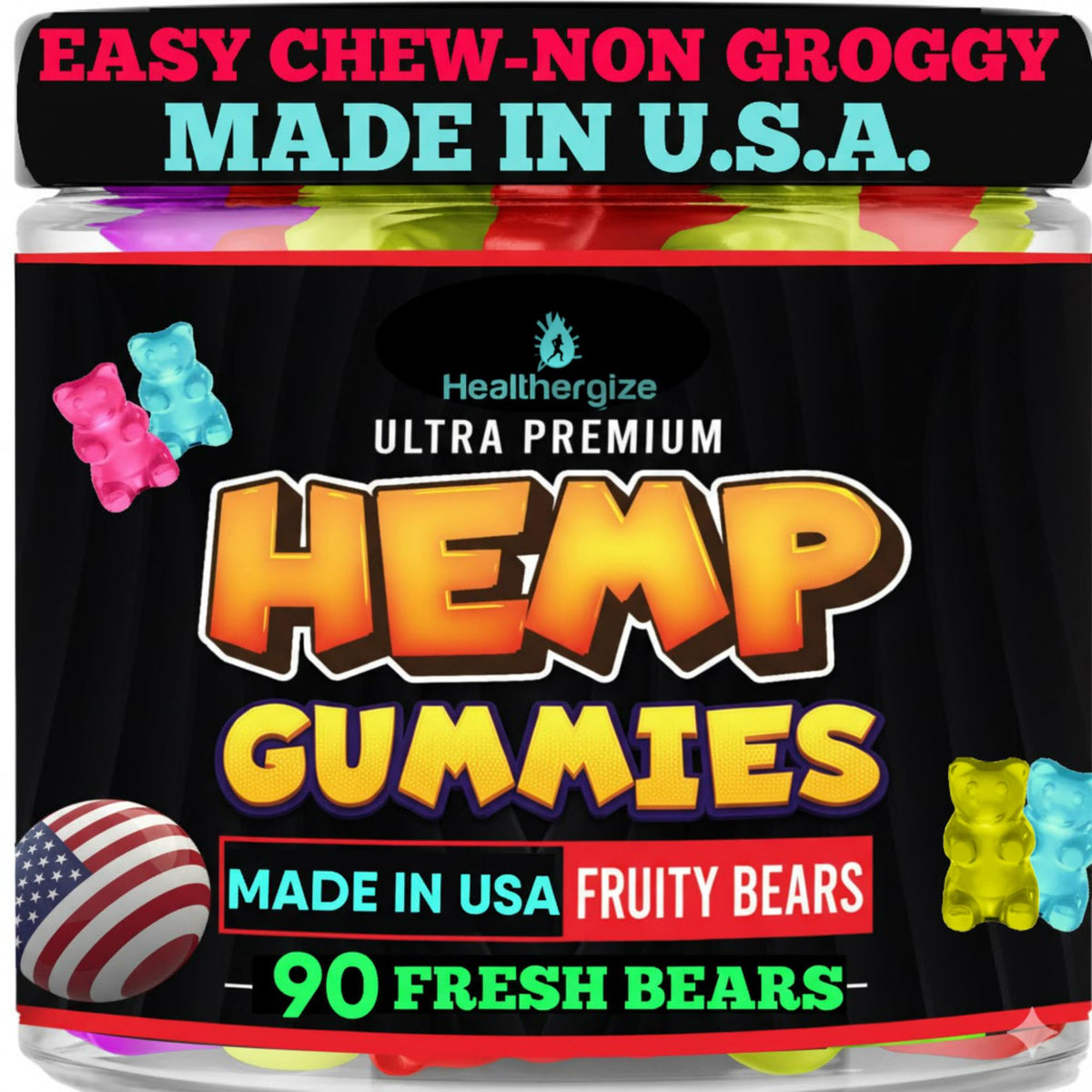Healthergize hemp gummies sleep-relaxation for a calm night