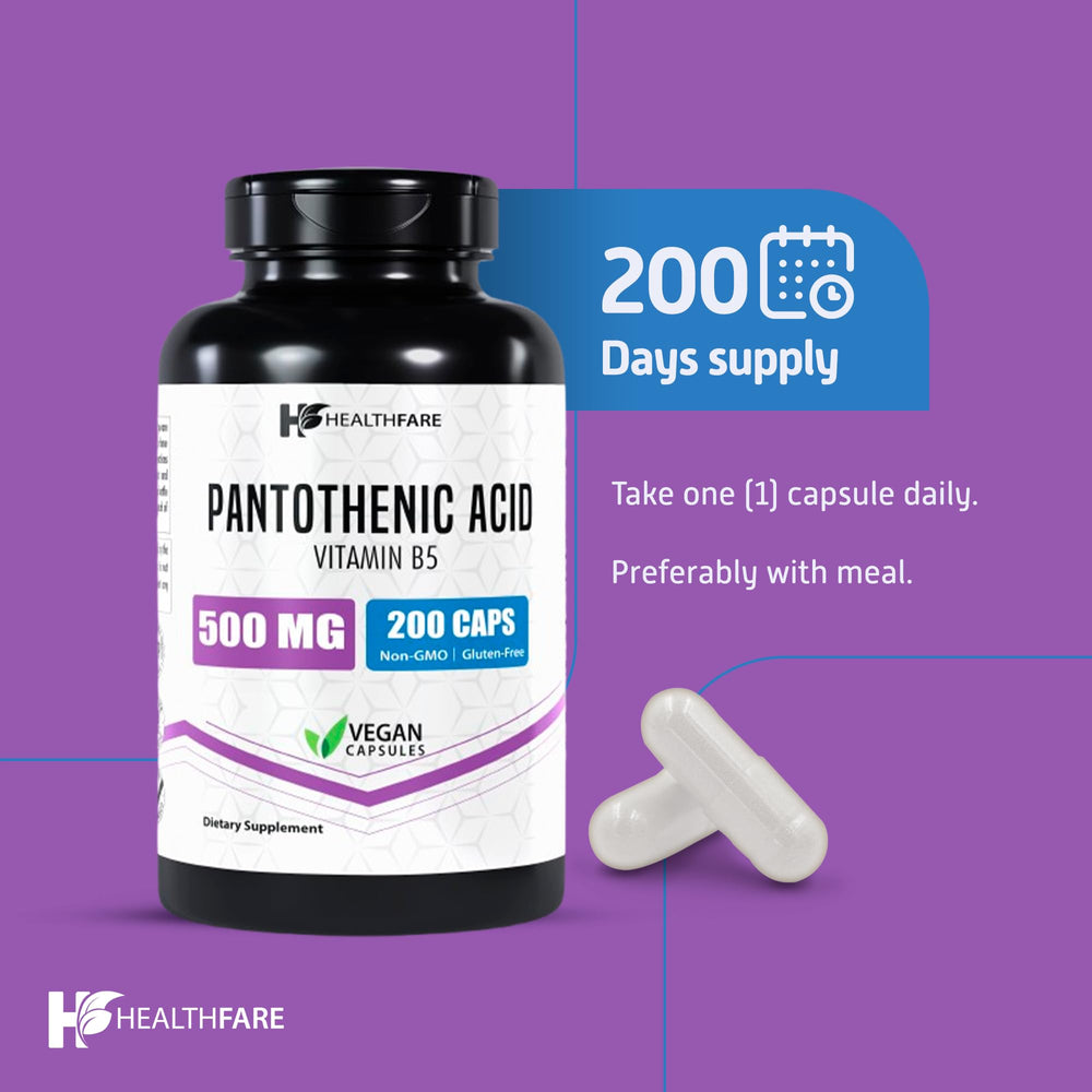 Healthfare provides 200 capsules per bottle for long-term use