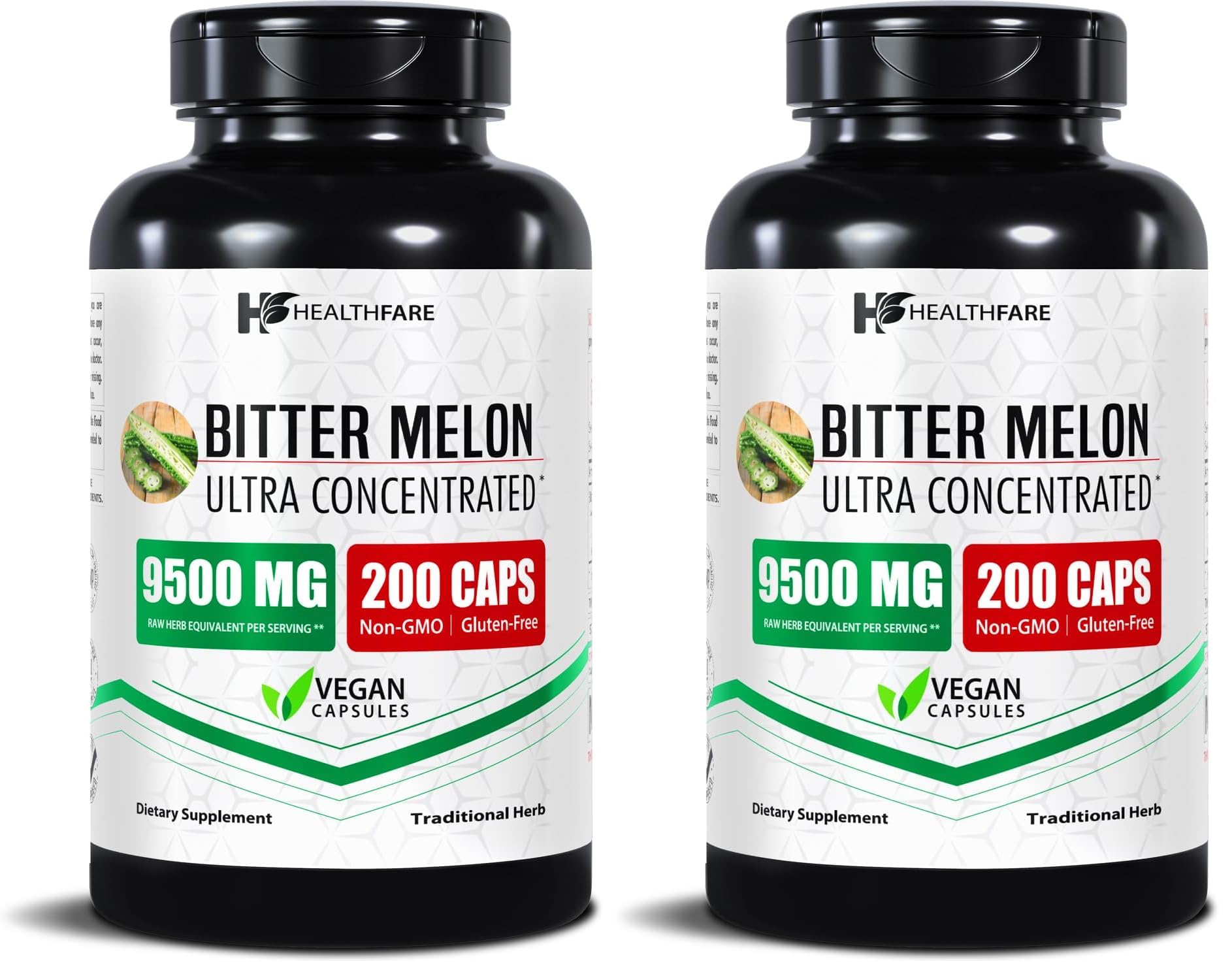 Healthfare Bitter Melon Extract bottle front highlighting high-potency daily wellness