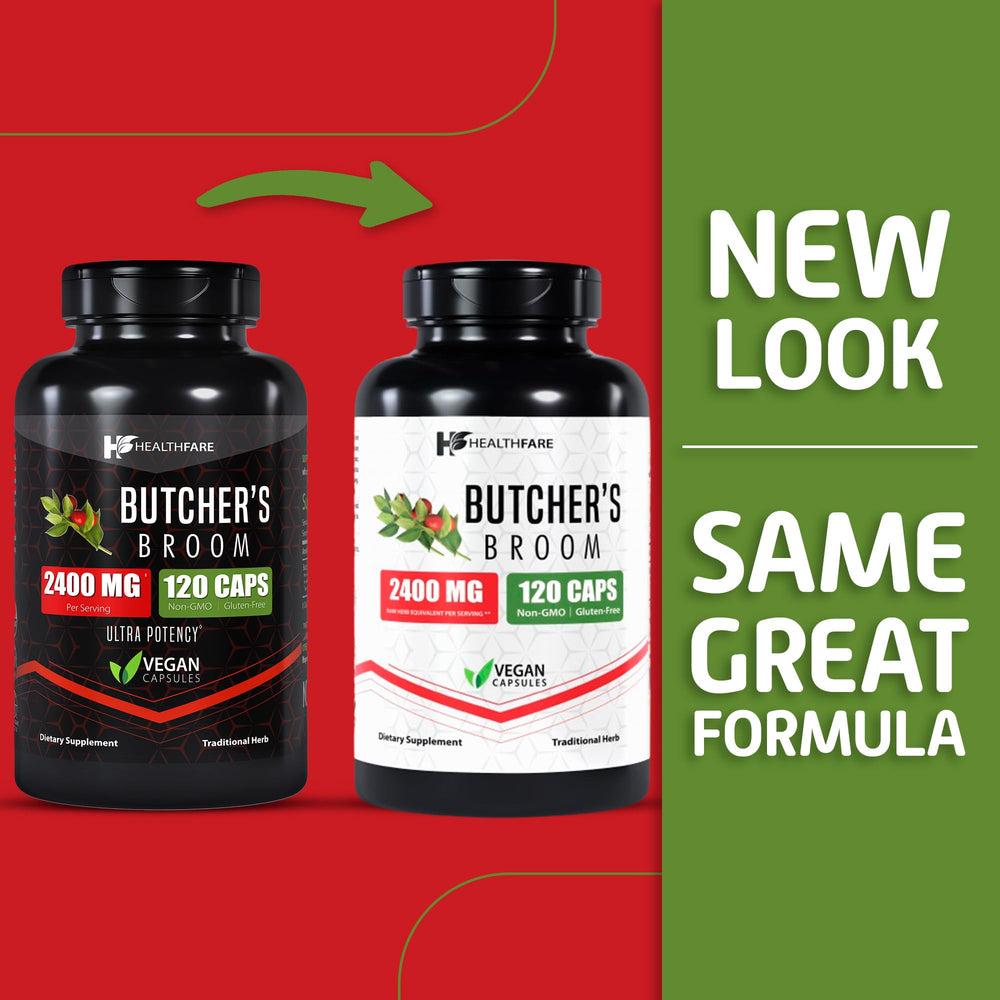 Healthfare capsules on kitchen counter demonstrate easy daily use.