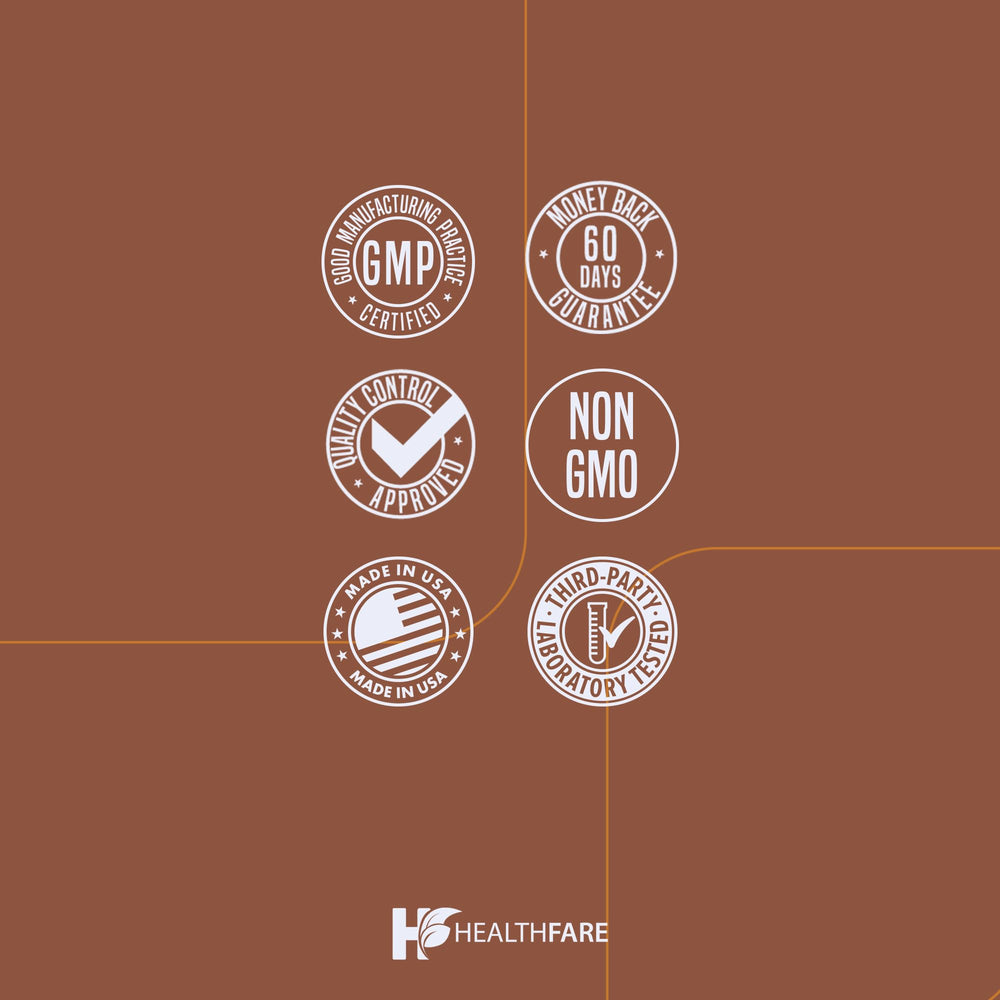 Healthfare dosage information on label helping plan daily intake