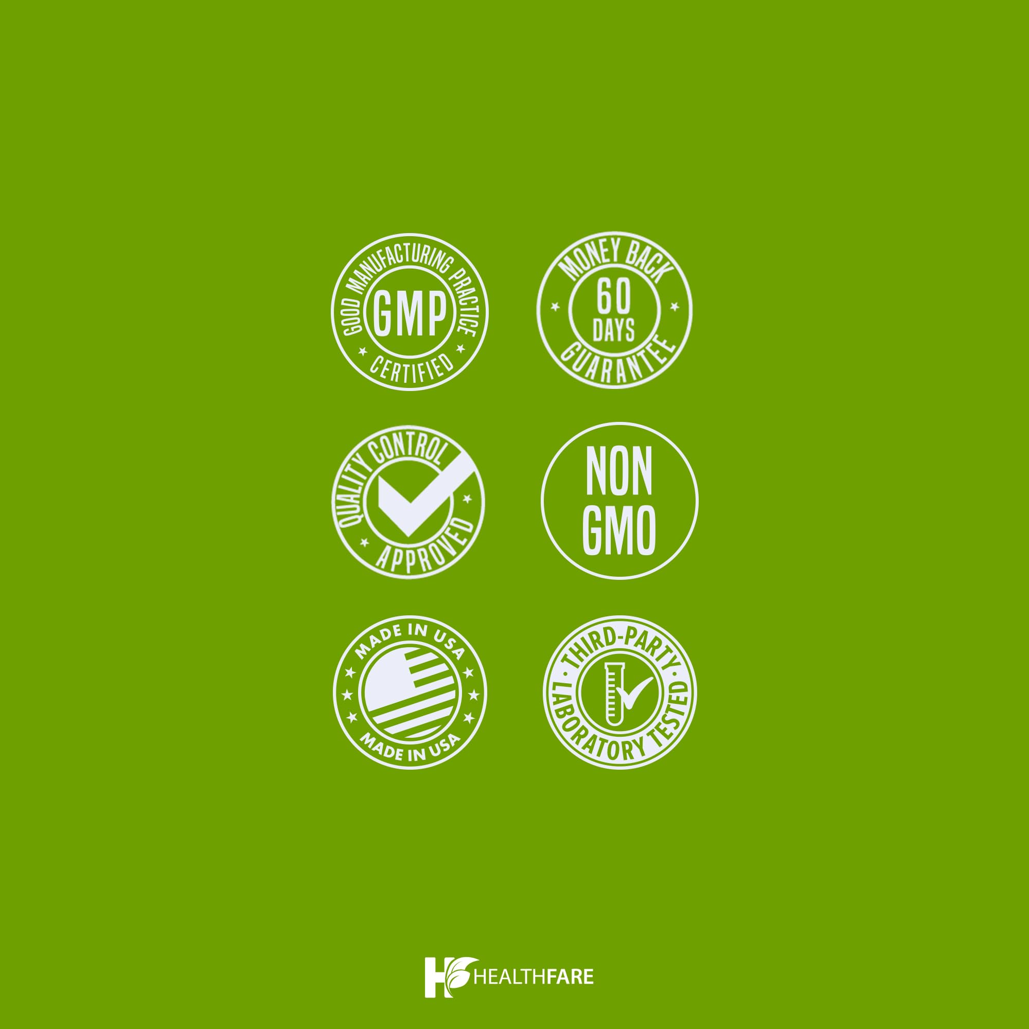 Healthfare Ginkgo vegan capsules on neutral surface, gluten-free.
