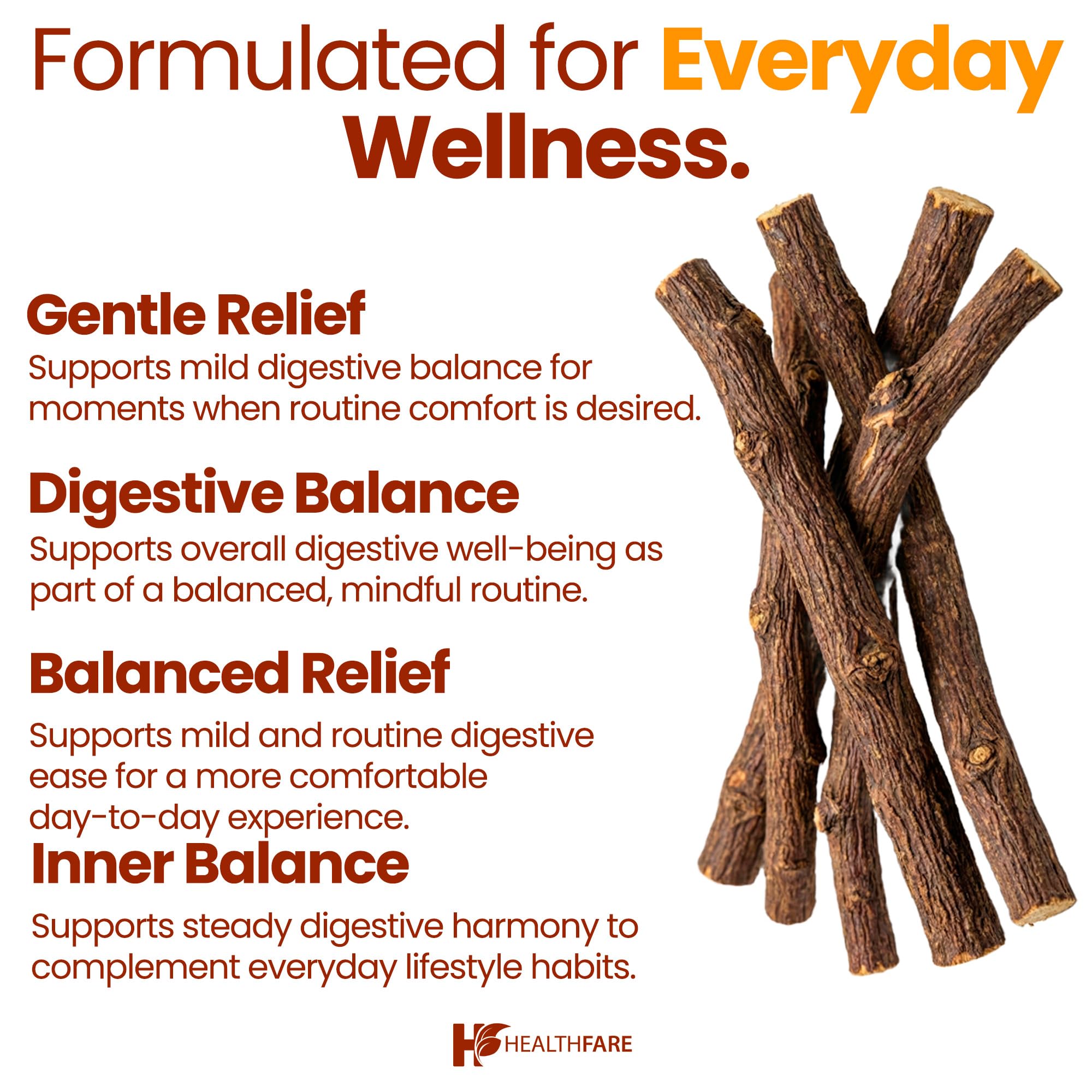 Healthfare Licorice Root Extract on kitchen counter for daily routine