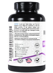 Healthfare Pantothenic Acid label showing non-GMO and gluten-free claims