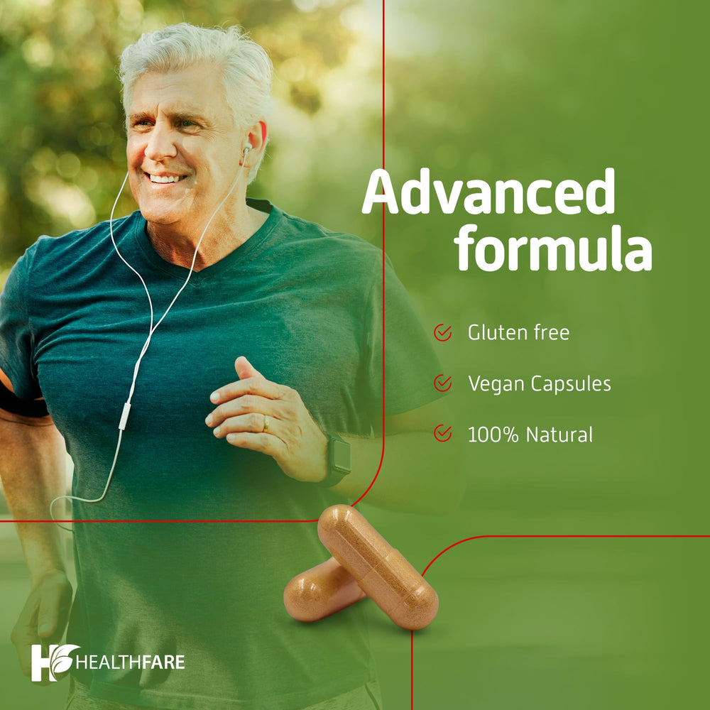Healthfare product box on shelf evokes natural wellness vibes.