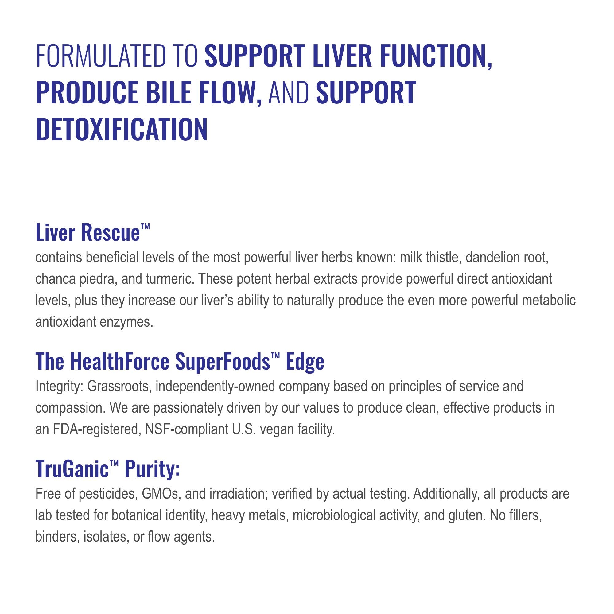 HealthForce Liver Rescue herbal blend close up showing the natural herbs.