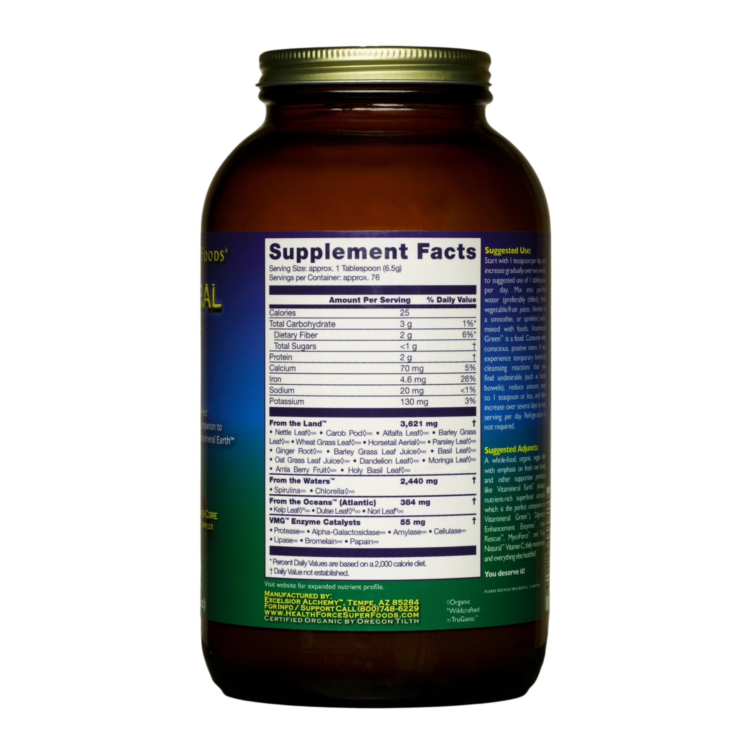 HEALTHFORCE Vitamineral Green scoop with liquid for thyroid support