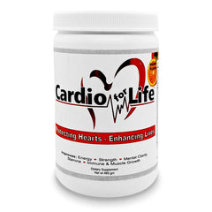 Health Guardian Cardio for Life 16oz jar suggests potential heart health support.