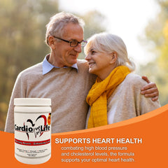 Close-up of Cardio for Life label emphasizes natural ingredients.