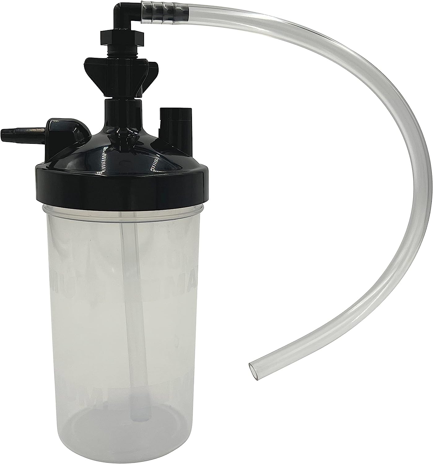 Healthline adapter connects oxygen concentrator to humidifier for easy setup.
