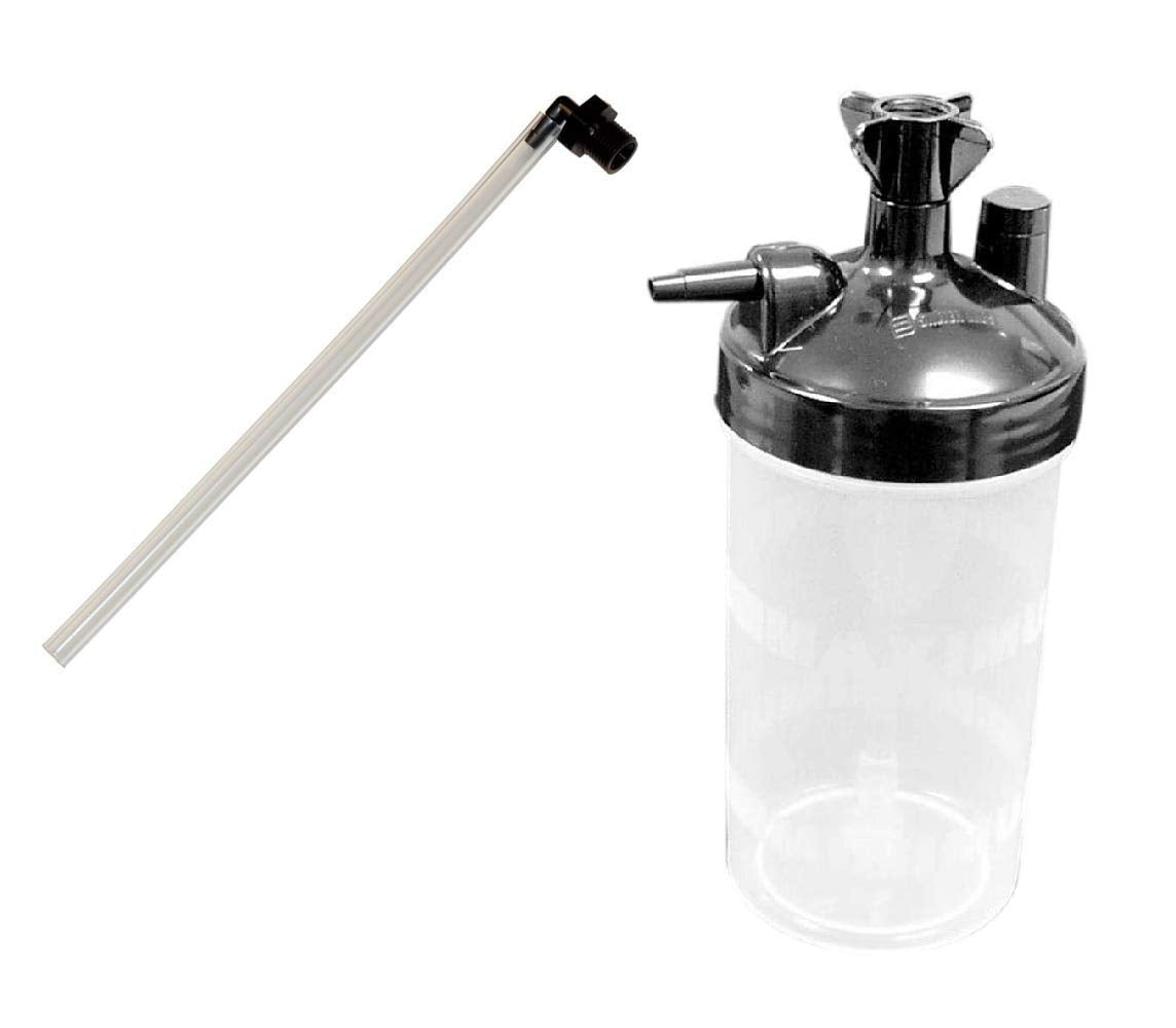 Healthline humidifier bottle with diffuser for steady moisture during oxygen use.