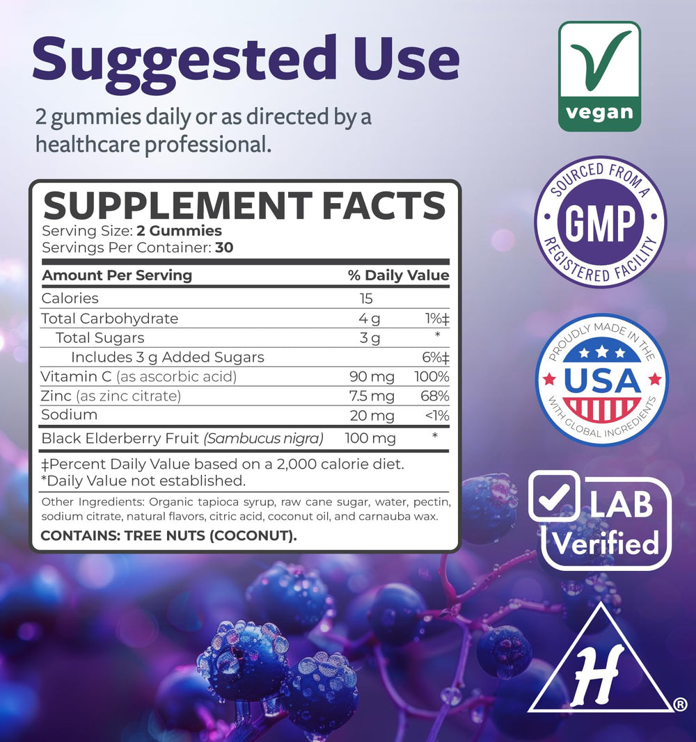 Healths Harmony bottle emphasizing US manufacturing and cGMP compliance