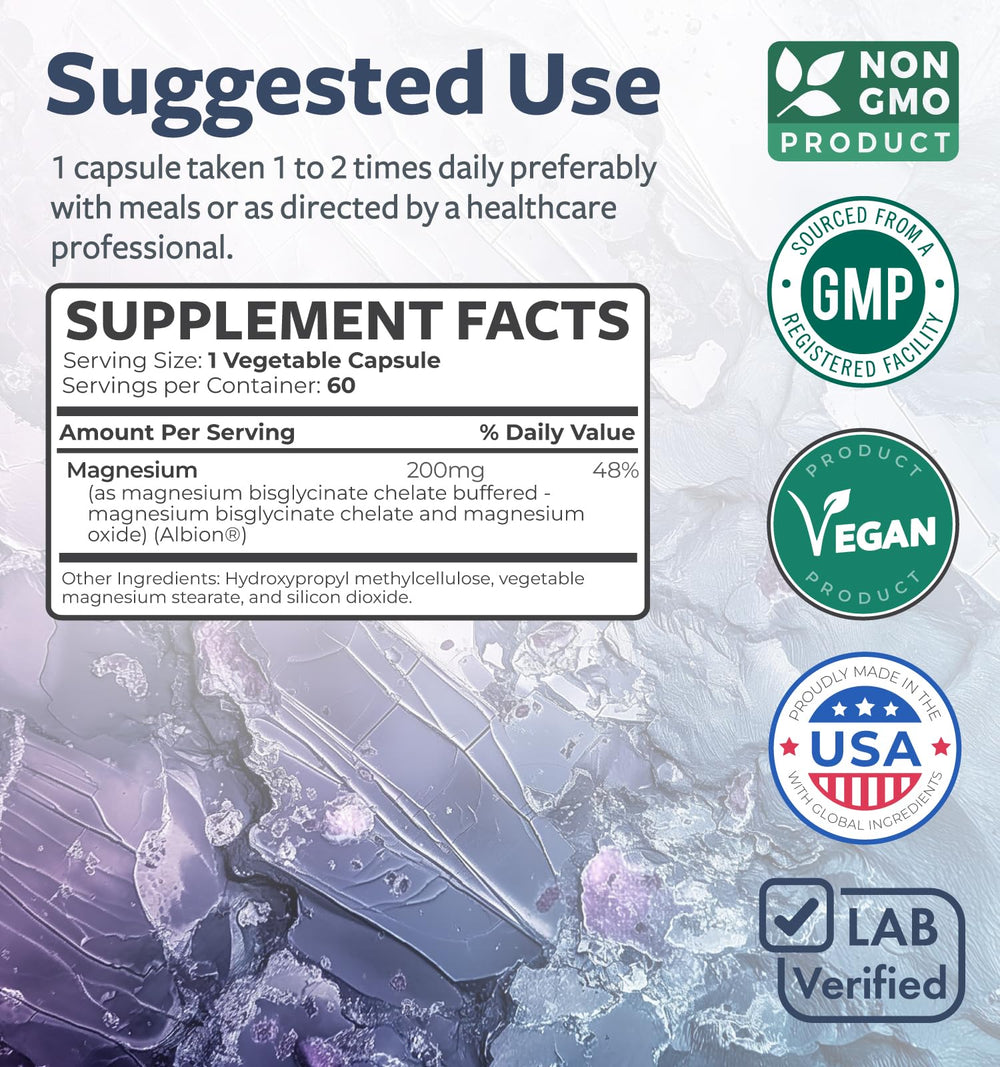 Healths Harmony cápsulas veganas de magnesio, opción libre de crueldad.