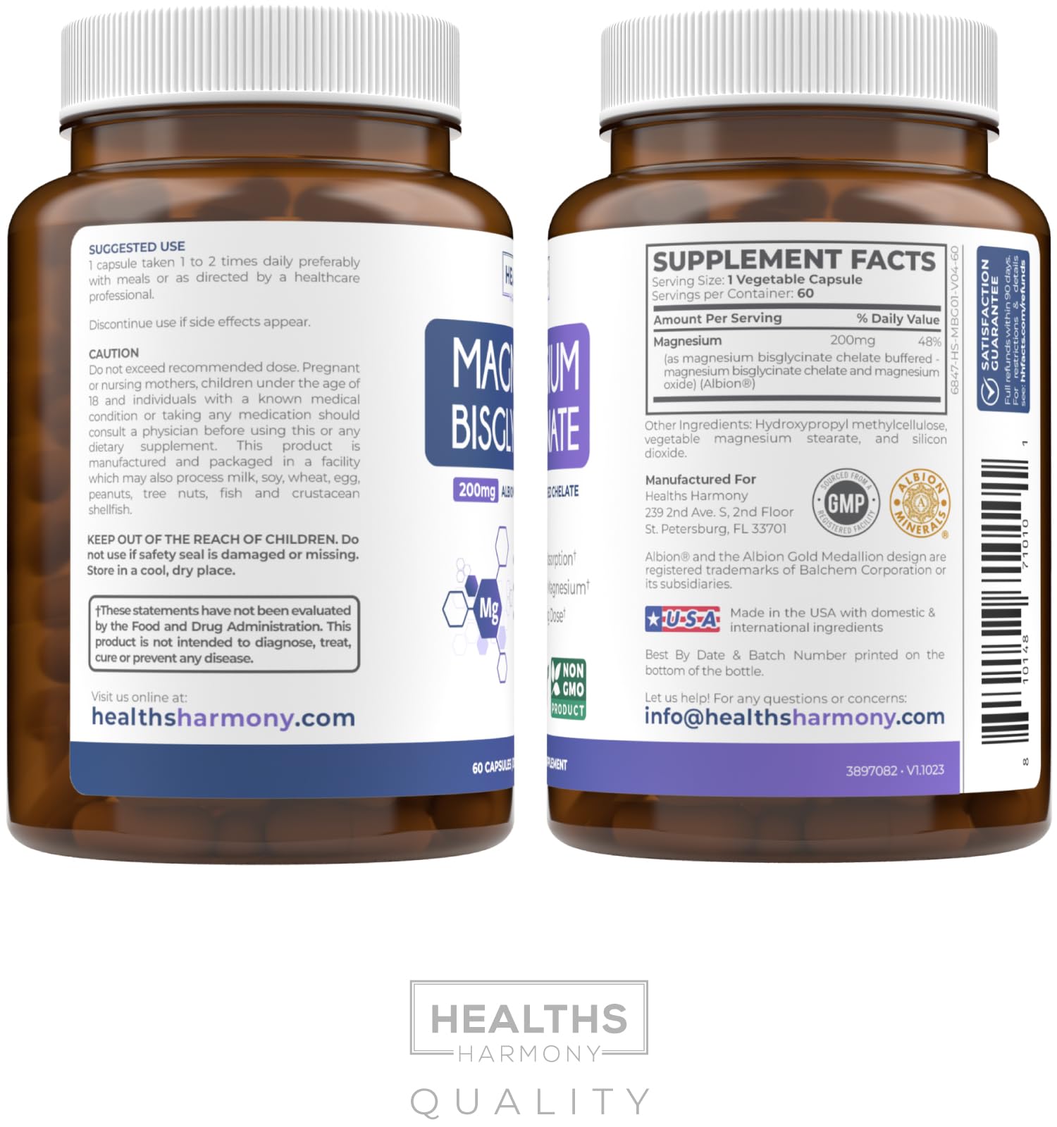 Healths Harmony dosis diaria 200 mg, respaldo para la rutina.