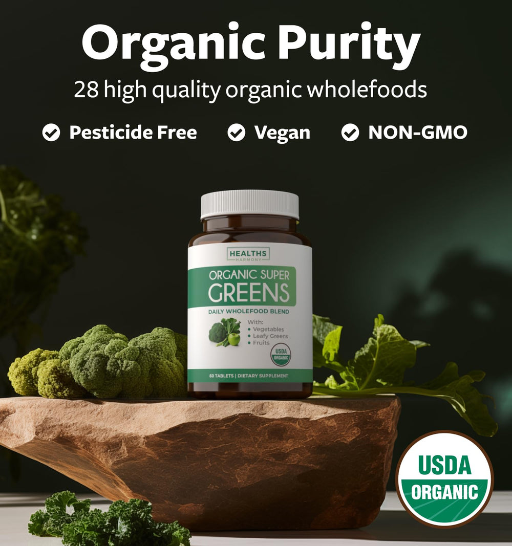 Healths Harmony frutas y verduras orgánicas: aporte de vitaminas en cada tableta