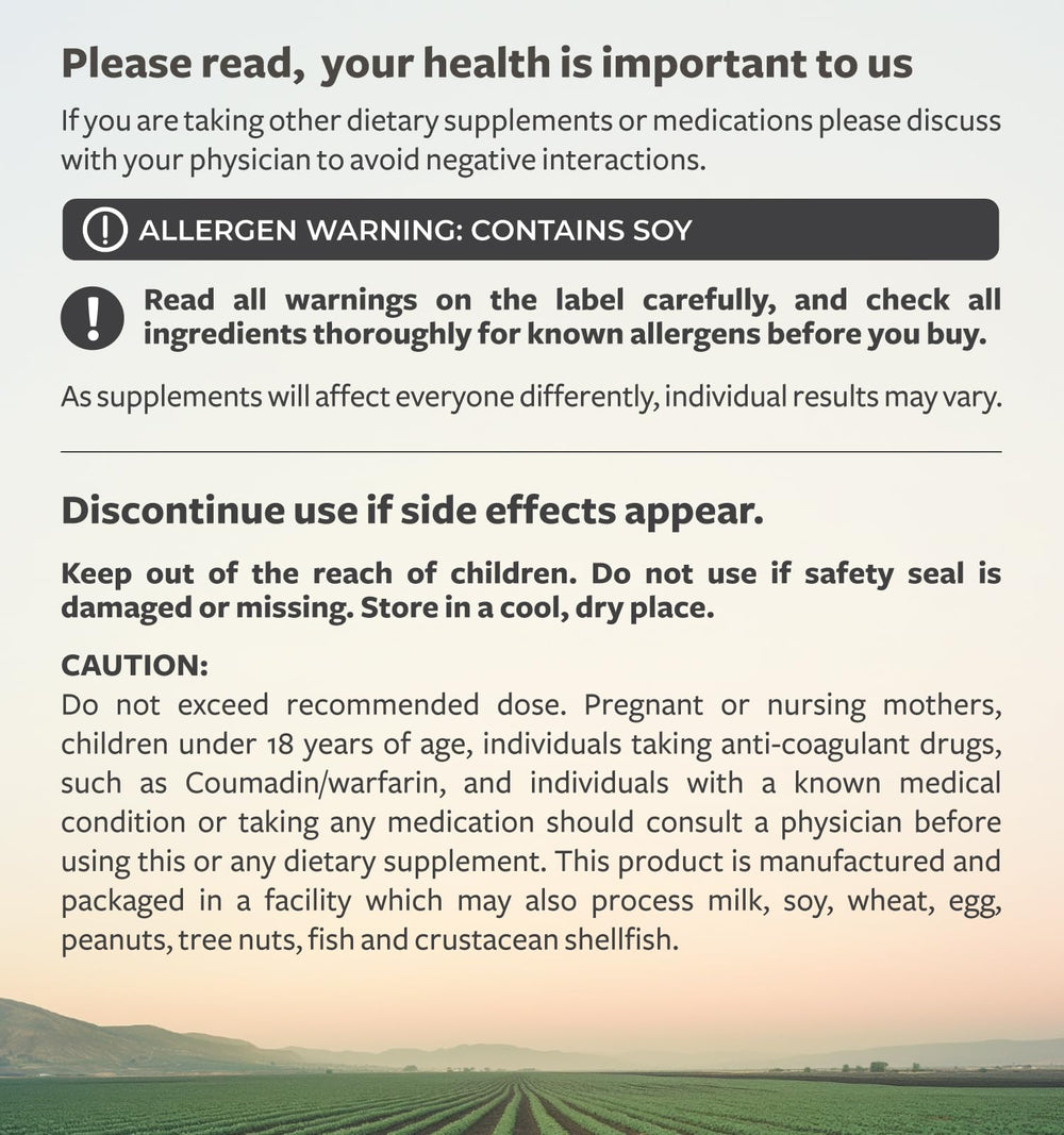 Non-GMO, vegan nattokinase label by Healths Harmony