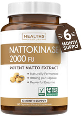 Healths Harmony nattokinase bottle shows 2000 FU per serving