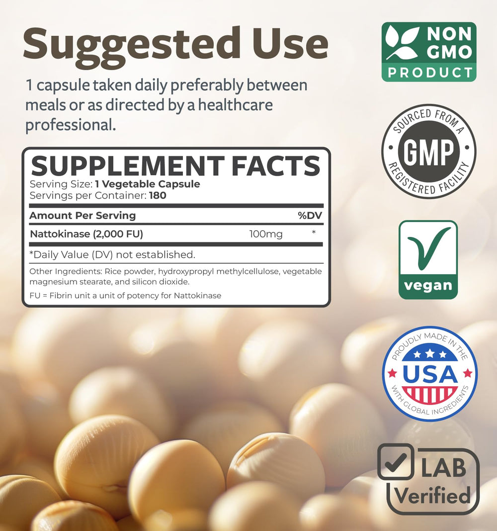 Healths Harmony nattokinase produced in a GMP facility