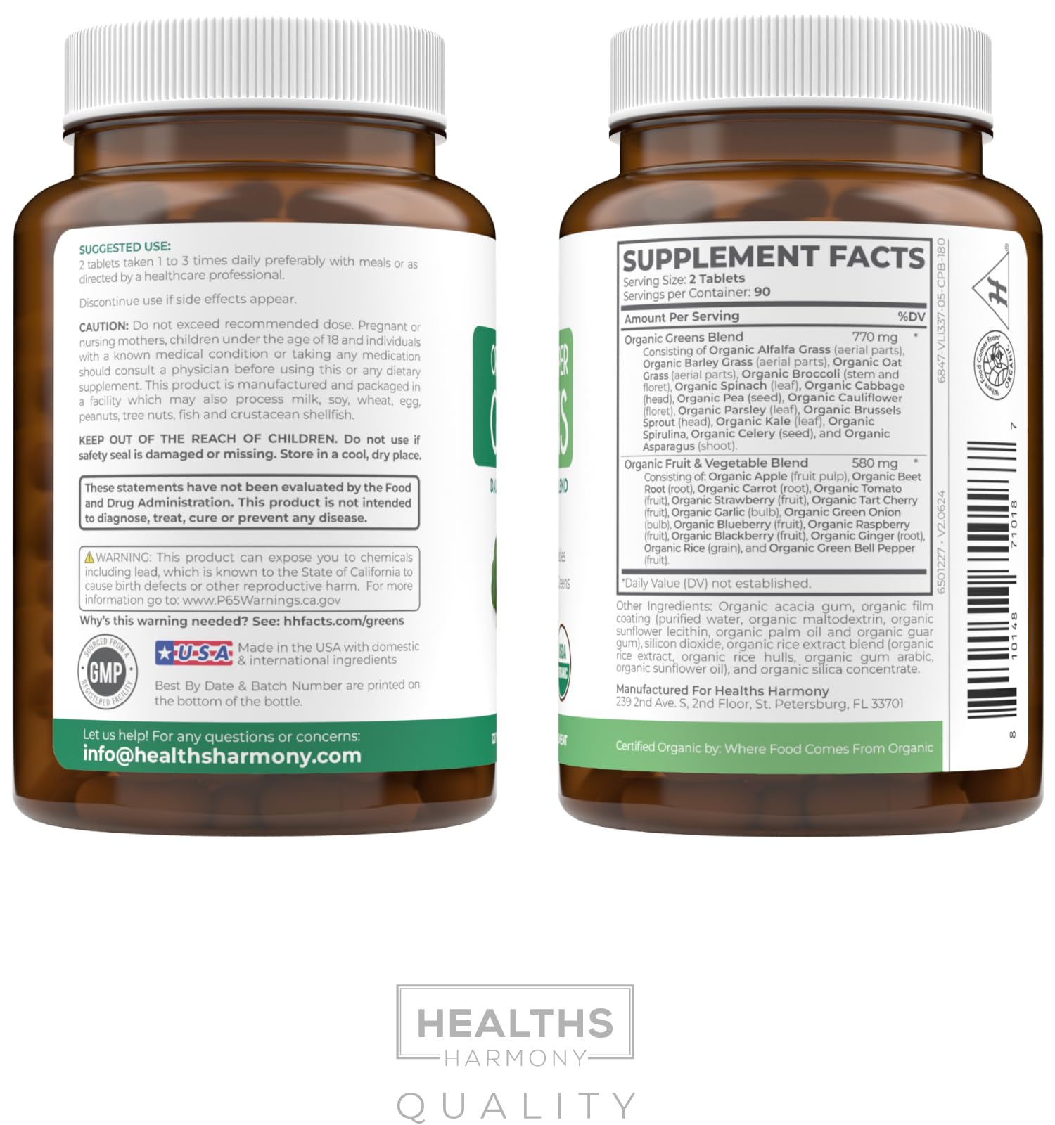 Healths Harmony on-the-go friendly greens tablets fit busy schedules.