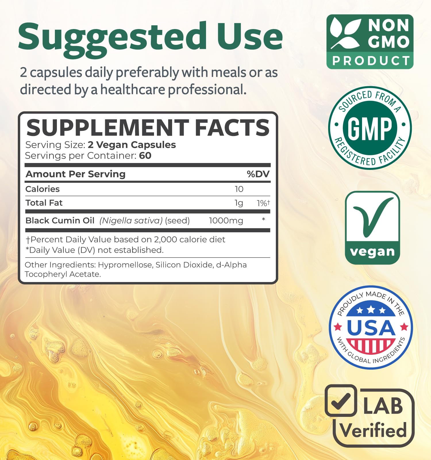 Healths Harmony USA-made GMP facility badge on packaging.