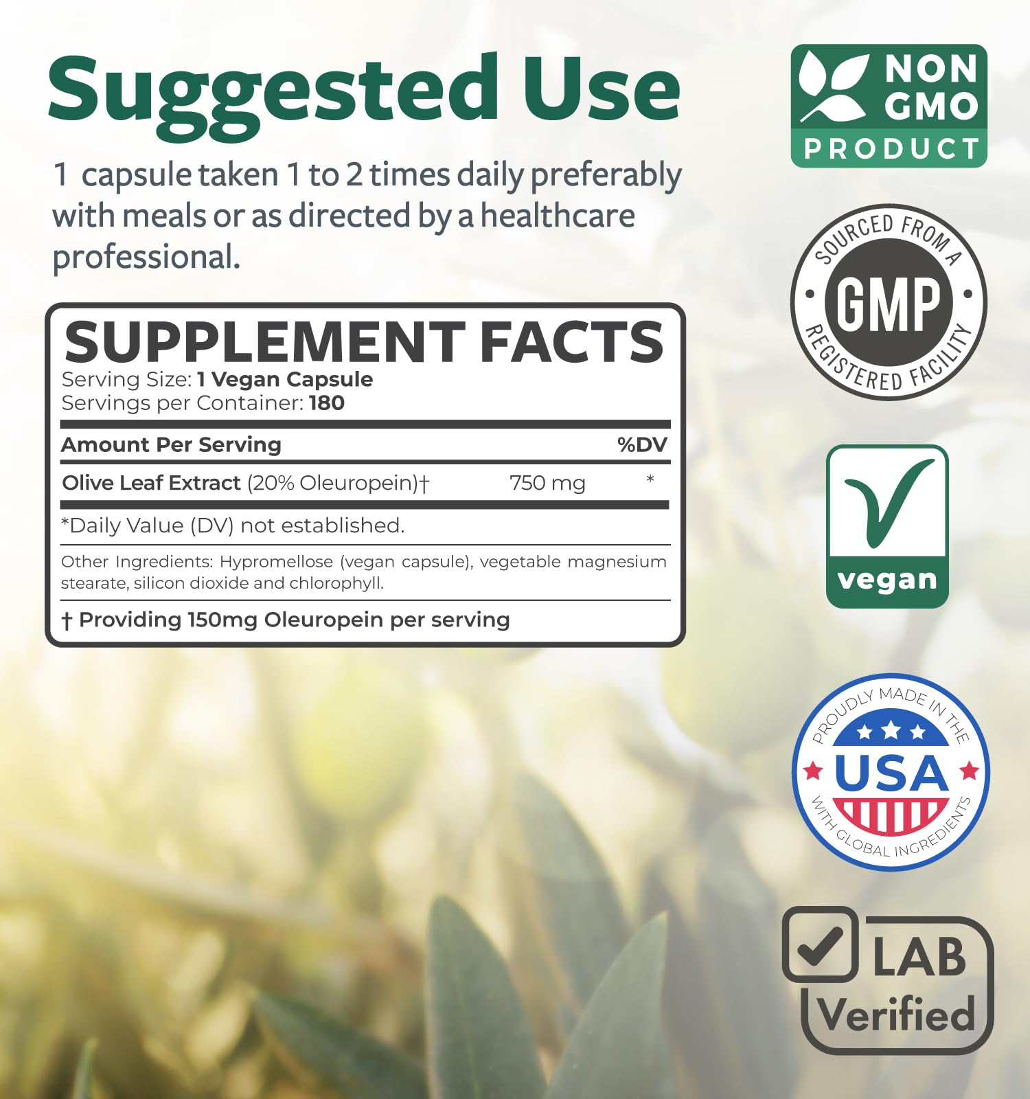 Healths Harmony vegan non-GMO capsules ready for everyday use.