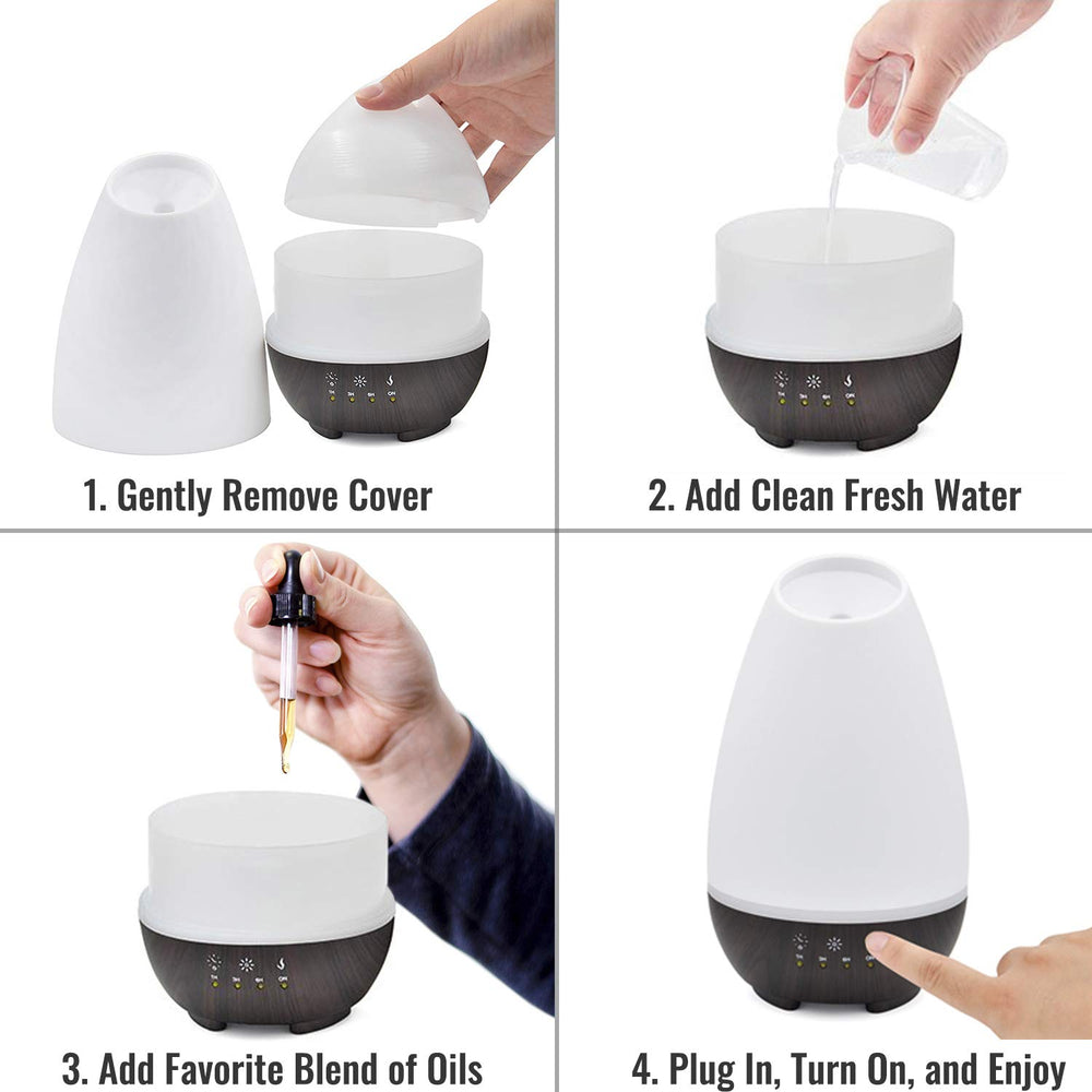 Close-up of cool mist emission from HealthSmart diffuser.