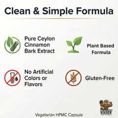 Healthy Beaver Ceylon Cinnamon capsules in hand for easy daily use.