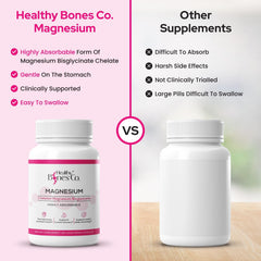 Healthy Bones Co. packaging shows vegan and gluten-free symbols for allergen-aware shoppers.