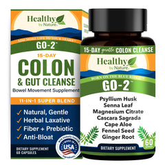 Healthy by Nature Colon Cleanse bottle ready for gentle gut support at night