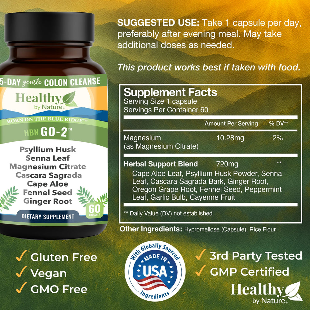 Healthy by Nature Colon Cleanse daily use scene highlighting evening routine