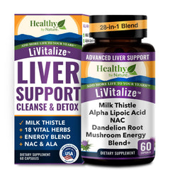 Healthy by Nature LiVitalize bottle front for daily liver wellness