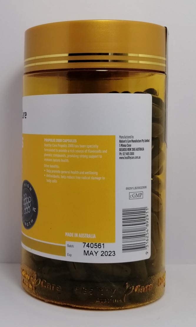 Healthy Care Propolis 2000mg Australian origin, purity you can trust.
