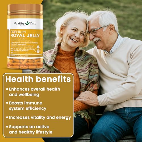 Healthy Care Royal Jelly 1000 made in Australia label on bottle