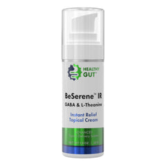 Healthy Gut BeSerene IR cream tube close-up for quick calm