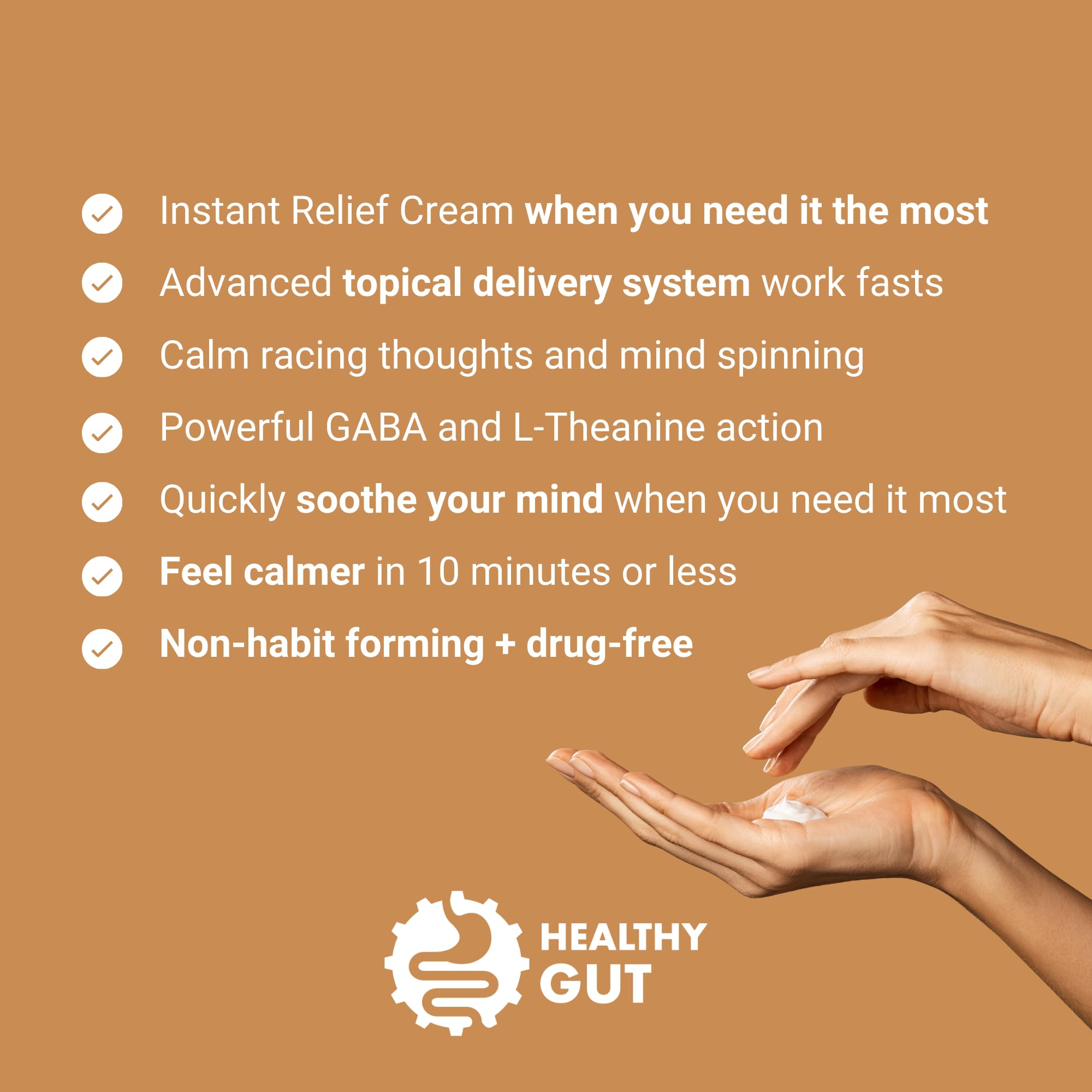 Healthy Gut BeSerene IR ingredients display with GABA and L-Theanine