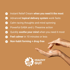 Healthy Gut BeSerene IR ingredients display with GABA and L-Theanine