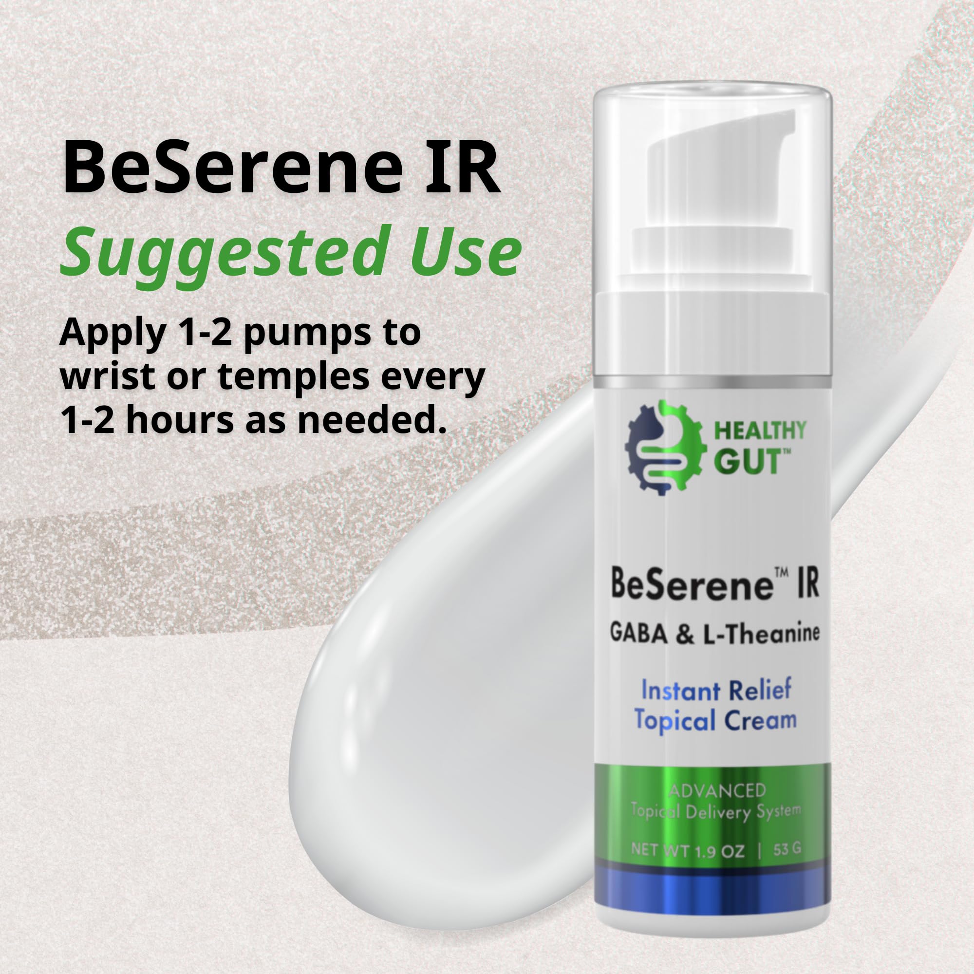 Healthy Gut BeSerene IR travel bottle for on-the-go calm