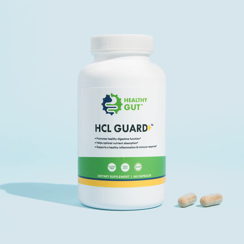Healthy Gut HCL Guard ginger root image suggesting natural motility support