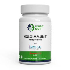 Healthy Gut HoloImmune bottle front, supports immune balance.