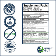 Healthy Gut HoloImmune bottle pour, easy to sprinkle on foods.