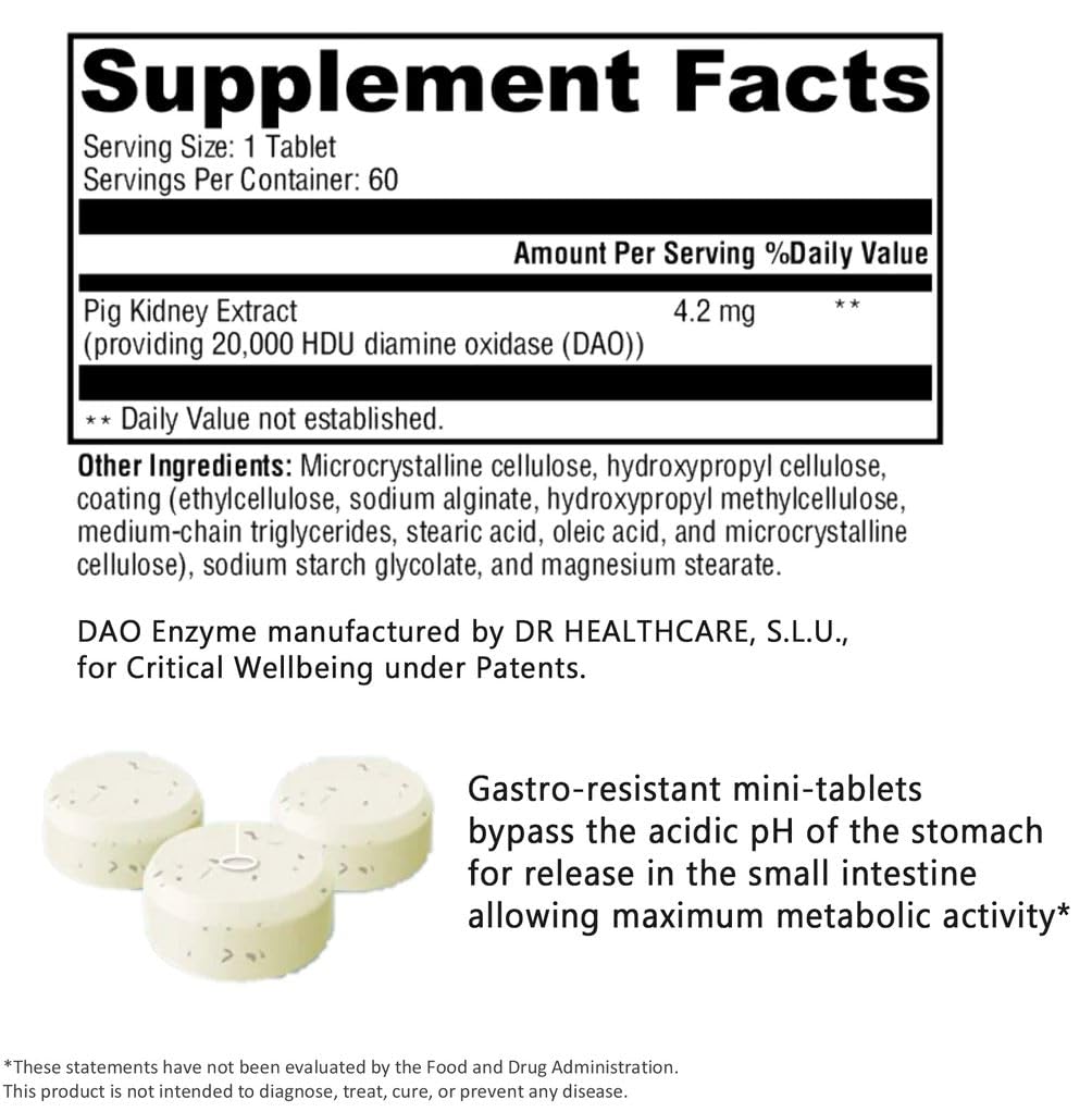 Healthy Habits Living Histamine Manager close-up of DAO enzyme capsule.